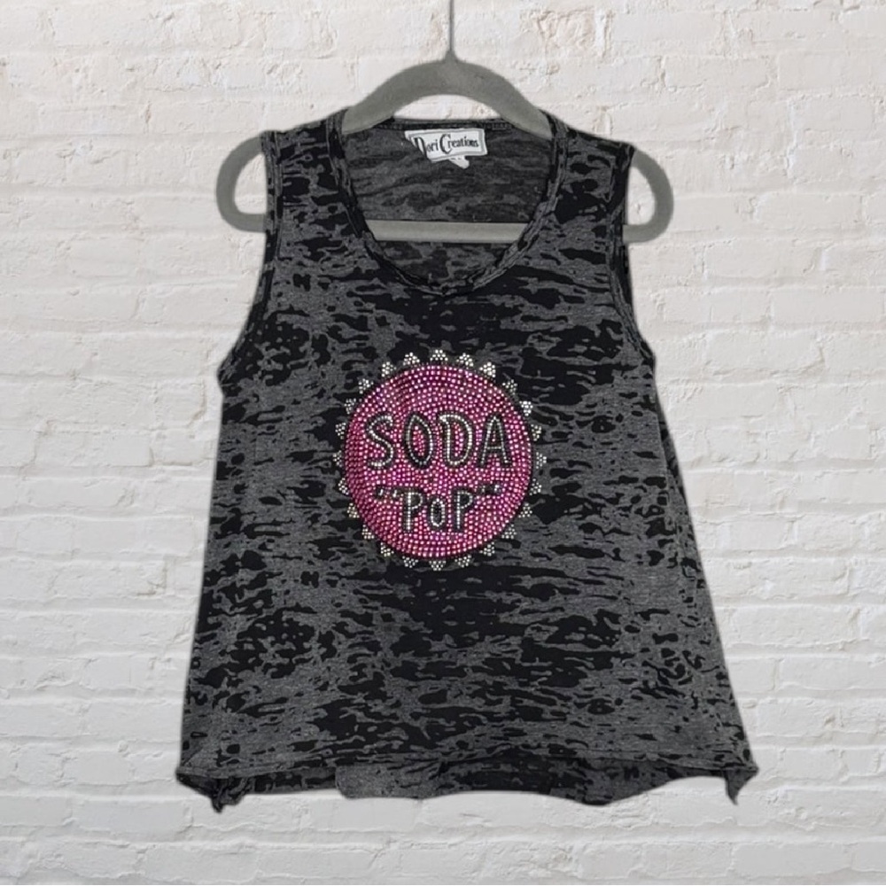 Dori Creations Embellished 'Soda Pop' Marled Tank